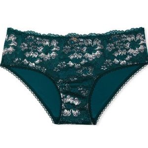 Body by Victoria hip hugger metallic lace forest green